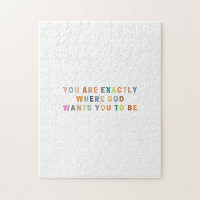 Quebra-cabeça Você está exatamente onde Deus quer que você estej (Vertical)