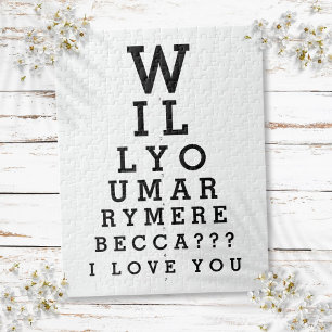 Quebra-cabeça Você me Casado um Casamento personalizado de gráfi