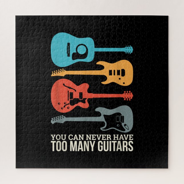 Quebra-cabeça Você Nunca Pode Ter Muitas Guitarras (Vertical)