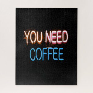 Quebra-cabeça Você precisa de café, Caffine Neon Sign