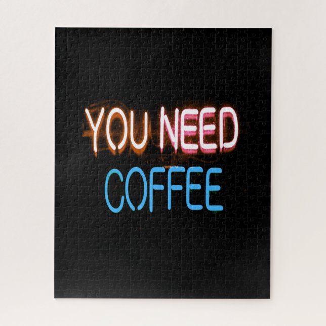 Quebra-cabeça Você precisa de café, Caffine Neon Sign (Vertical)