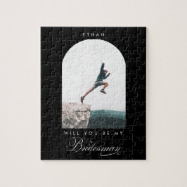 Quebra-cabeça Você será meu Bridesman Arco Mínimo Foto Moderna