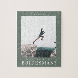 Quebra-cabeça Você será meu Bridesman Foto Minimalista Moderna