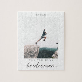 Quebra-cabeça Você será meu Bridesman Foto Minimalista Moderna 