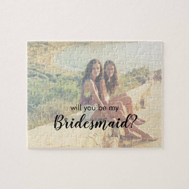 Quebra-cabeça Você será minha foto personalizada da Bridesmaid? (Horizontal)