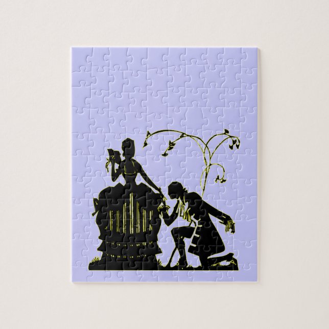 Quebra-cabeça "Você vai me Casado?" Silhouette (Vertical)