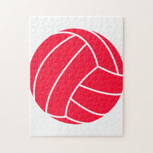 Quebra-cabeça Voleibol Vermelho Escarlate
