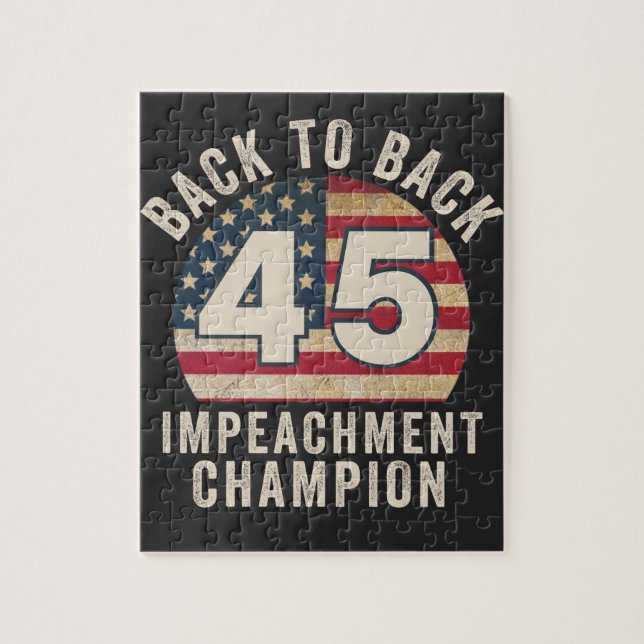 Quebra-cabeça Voltar para trás Impeachment Champ Flag Americano  (Vertical)