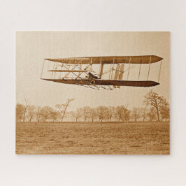 Quebra-cabeça Voo 85 Orville Wright Bi-plano C 1904 Sepia Ji