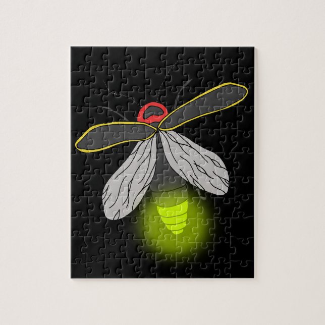 Quebra-cabeça vôo do inseto de relâmpago iluminado (Vertical)