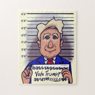 Quebra-cabeça Vote Trump Pale Yellow JigserQuebra-cabeça