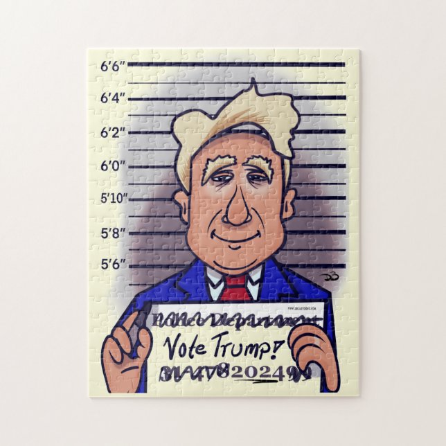 Quebra-cabeça Vote Trump Pale Yellow JigserQuebra-cabeça (Vertical)