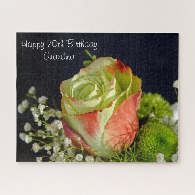 Quebra-cabeça Vovó de 70 anos de idade (Horizontal)