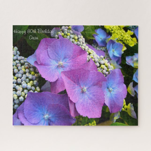 Quebra-cabeça Vovó de 80 anos de idade. (Horizontal)