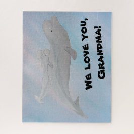 Quebra-cabeça Vovô Mãe Bebê Baleia Beluga