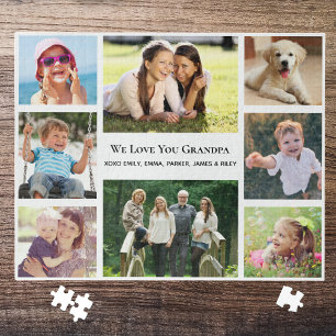 Quebra-cabeça Vovô Te Ama Colagem Fotográfica Personalizada