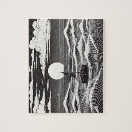 Quebra-cabeça Voz da Lua da Noite Náutica na Água