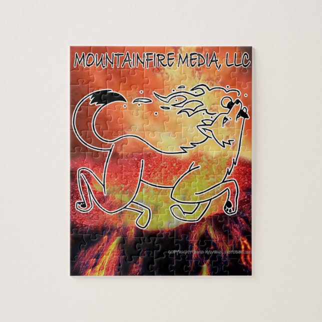 Quebra-cabeça Vulcão Coyote Media MountainFire (Vertical)