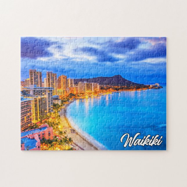 Quebra-cabeça Waikiki, Havaí, Estados Unidos (Horizontal)