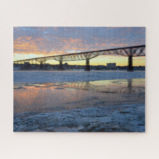 Quebra-cabeça Walkway Winter Sunrise