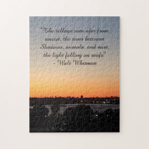 Quebra-cabeça Walt Whitman Poem Sunset Faraway Village Viu Afar