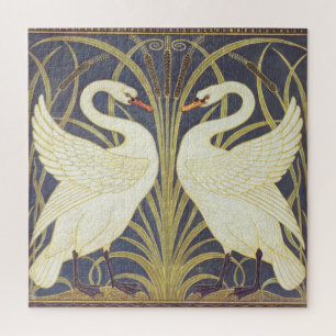 Quebra-cabeça Walter Crane Swan, Rush E Iris Art Nouveau