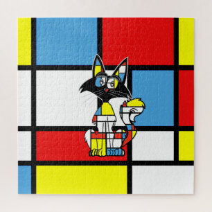 Quebra-cabeça Walter se encontra num Piet Mondrian