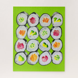 Quebra-cabeça Wasabi de aquarela de Sushi Time