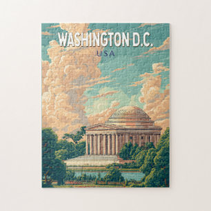 Quebra-cabeça Washington DC Memorial Thomas Jefferson Viagem Art