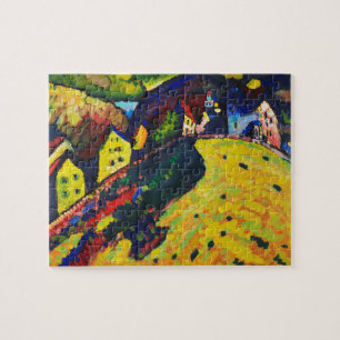 Quebra-cabeça Wassily Kandinsky. Casas em Murnau. Expressionismo