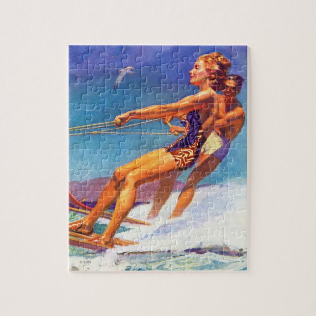 Quebra-cabeça Water Skier por McClelland Barclay (Vertical)