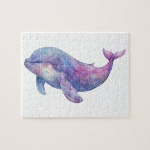 Quebra-cabeça Watercolor Beluga Whale
