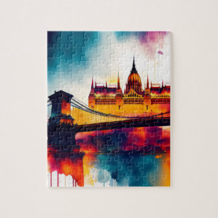 Quebra-cabeça Watercolor Budapest