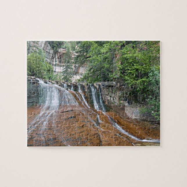 Quebra-cabeça Waterfall, Zion National Park, Utah, EUA (Horizontal)