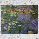 Quebra-cabeça Waterlilies by Claude Monet, Vintage Nature Art<br><div class="desc">Waterlilies by Claude Monet is a vintage impressionism fine art nature painting featuring waterlily flowers in a pond in Monet's garden at his home in Giverny, France. Beautiful flowers are floating in the water and green weeping willow trees are casting a reflection. Claude Monet enjoyed painting "en plein air" or...</div>