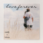 Quebra-cabeça Wedding Forever Names Date Photo<br><div class="desc">Wedding Forever Names Date Couple Photo jigsaw puzzle.</div>
