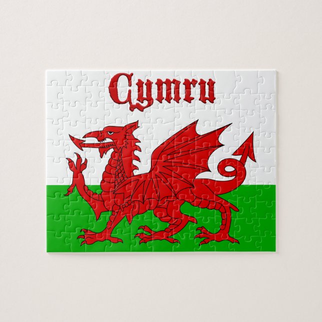 Quebra-cabeça Welsh Flag Cymru (Horizontal)