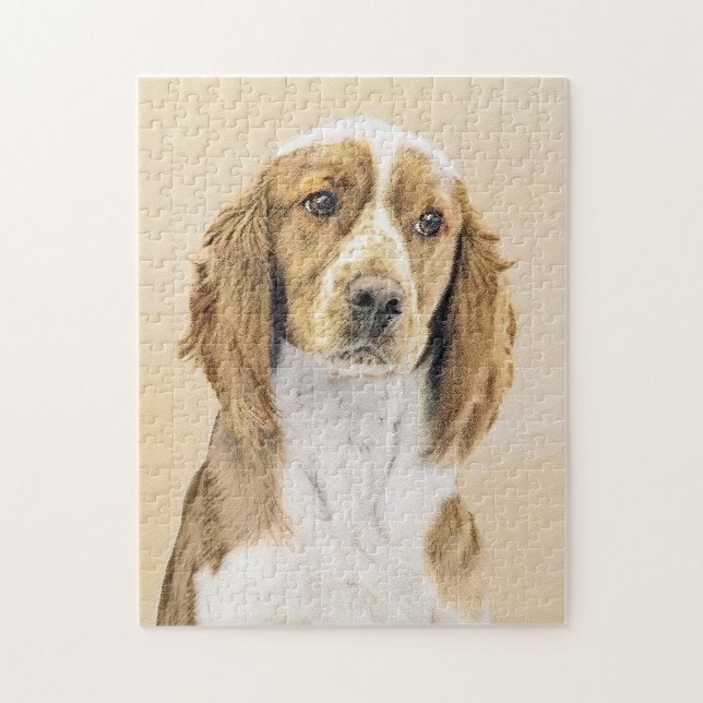 Quebra-cabeça Welsh Springer Spaniel Painting - Arte Original De (Vertical)