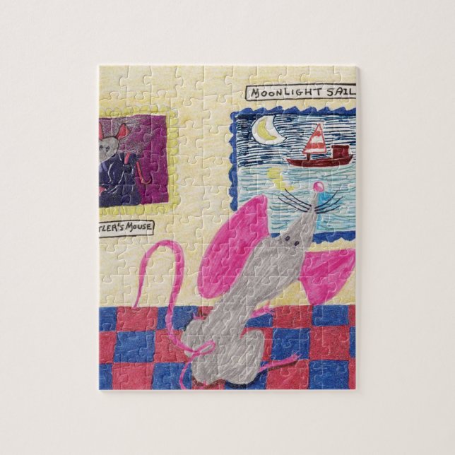 Quebra-cabeça Wendell Mouse 🐭 At the Museum (Vertical)