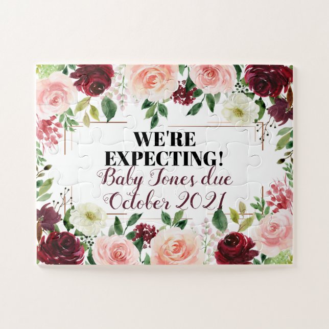 Quebra-cabeça We're Expecting A Baby Unique Pregnancy Reveal (Horizontal)