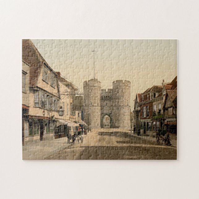 Quebra-cabeça West Gate, Canterbury, Kent, Inglaterra (Horizontal)