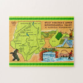 Quebra-cabeça West Virginia Monongahela Valley Map