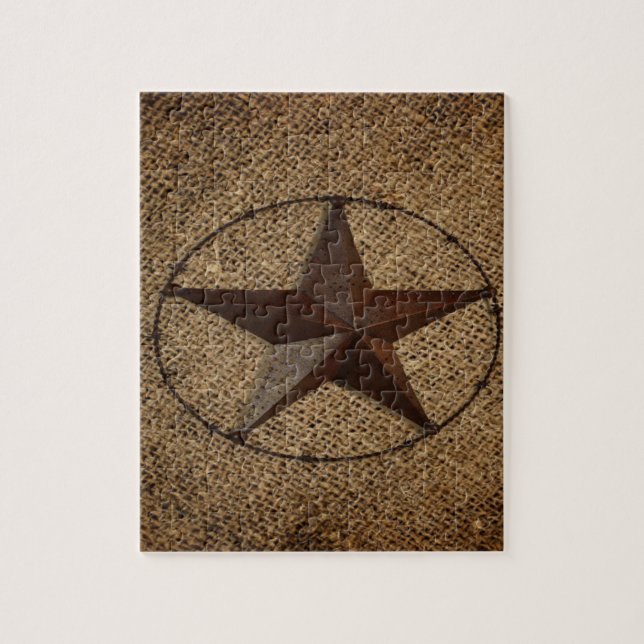 Quebra-cabeça Western Country Ruslap Primitive Texas Star (Vertical)