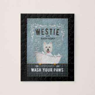 Quebra-cabeça Westie Dog Bath Soap West Highland White Terrier