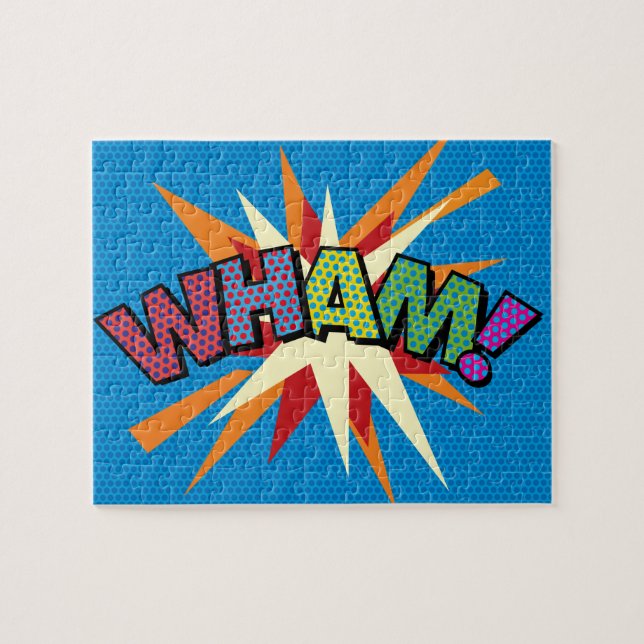 Quebra-cabeça WHAM Diversão Retro Quadrinho Pop Art (Horizontal)