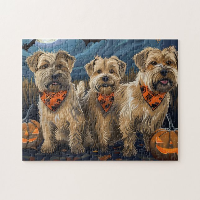 Quebra-cabeça Wheaten Terrier Halloween Spooky (Horizontal)