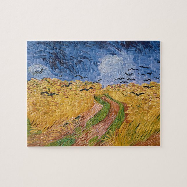 Quebra-cabeça Wheatfield com corvos, 1890 de Vincent van Gogh | (Horizontal)