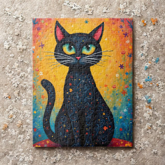 Quebra-cabeça Whimsical Cat 