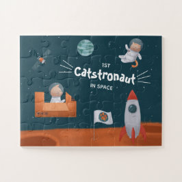 Quebra-cabeça Whimsical Catstronaut in Space, Cats on Mars, Fun