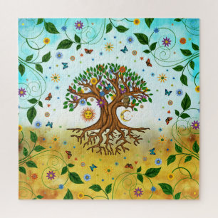 Quebra-cabeça Whimsical Tree of Life - Yggdrasil